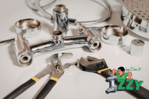 Plumbing tools and chrome shower faucet parts